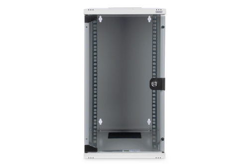 Digitus 12U Wandmontierbar Geschlossener Schrank Rackschrank für Networking - 254 mm Rack-Breite x 240 mm Regaltiefe - Hel