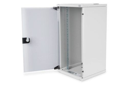 Digitus 12U Wandmontierbar Geschlossener Schrank Rackschrank für Networking - 254 mm Rack-Breite x 240 mm Regaltiefe - Hel