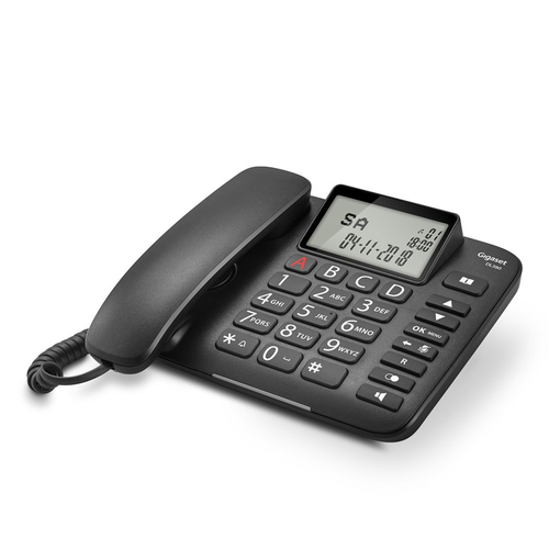 Gigaset DL380. Typ: Analoges Telefon, Hörertyp: Kabelgebundenes Mobilteil. Freisprecheinrichtung, Telefonbuch Kapazität: 9