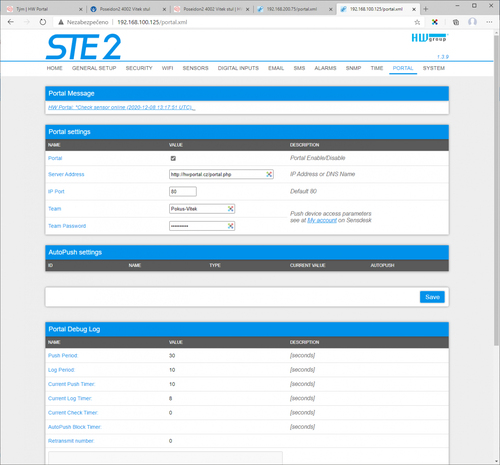 HW group STE2 R2. Produkttyp: Temperatursensor, Measuring functions: Umgebungstemperatur. Energiequelle: PoE, Gleichstrom,
