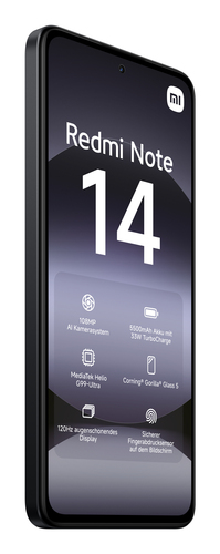 Xiaomi Redmi Note 14. Dimensioni diagonale schermo: 16,9 cm (6.67"), Risoluzione del display: 2400 x 1080 Pixel. Famiglia 