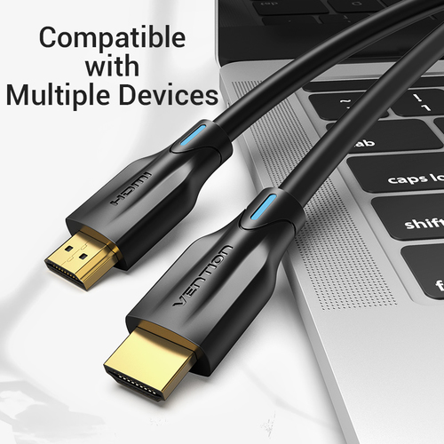 Vention 8K HDMI Cable 3M Black, 3 m, HDMI Type A (Standard), HDMI Type A (Standard), 3D, 48 Gbit/s, Audio Return Channel (