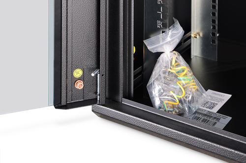 Digitus Dynamic-N 16U Wall Mountable Enclosed Cabinet Rack Cabinet for Networking, Server - Light Grey - Steel, Glass, She