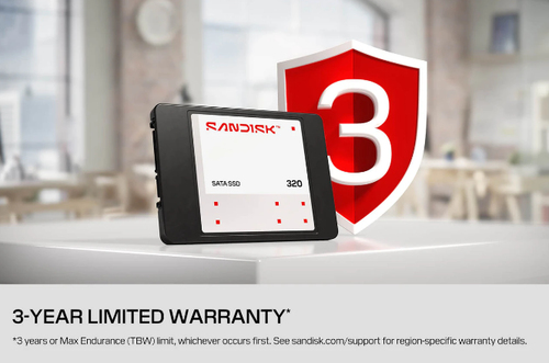 SanDisk SDSS31250GBB-000G0. Capacidade da drive SSD: 250 GB, Fator de forma SSD: 2.5", Velocidade de leitura: 545 MB/s, Ta