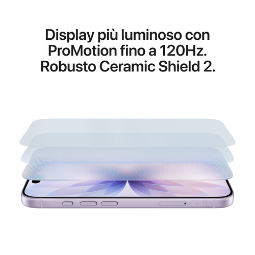 Apple iPhone 17 256GB Nero. Dimensioni diagonale schermo: 16 cm (6.3"), Risoluzione del display: 2622 x 1206 Pixel. Famigl