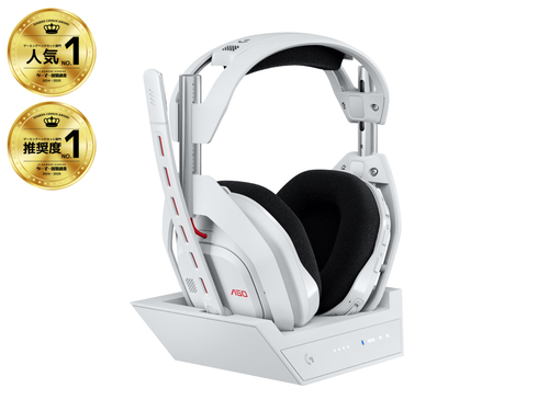 Logitech G Astro A50 (Gen 5) Wireless On-ear, Over-the-head Stereo Gaming Headset - White - Binaural - Circumaural - 1200 