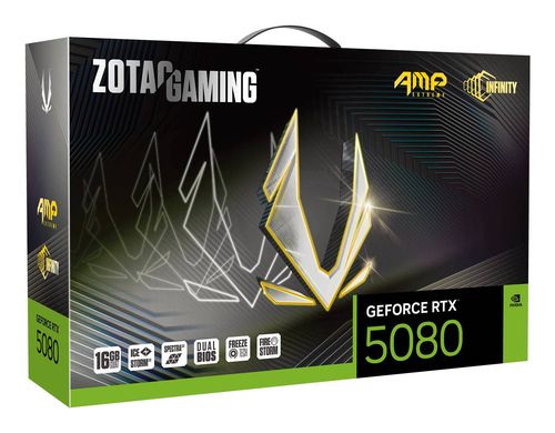 Zotac NVIDIA GeForce RTX 5080 Grafikkarte - 16 GB GDDR7 - 7680 x 4320 - 2,67 GHz Core - 256 Bit Busbreite - PCI Express 5.
