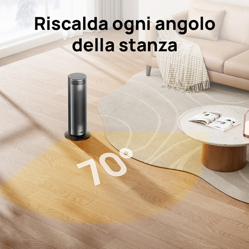 Dreo Termoventilatore Ceramico Solaris SH628, 2000W, Riscaldatore elettrico rapido. Tipo: Riscaldatore ambiente elettrico 