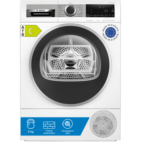 Asciugatrice elettrica Bosch WQG245C0IT Caricamento Frontale Condensatore - Bianco