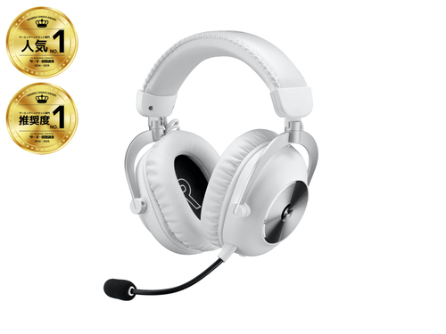 Logitech G LIGHTSPEED Wired/Wireless On-ear, Over-the-head, Over-the-ear Stereo Gaming Headset - White - Binaural - Circum