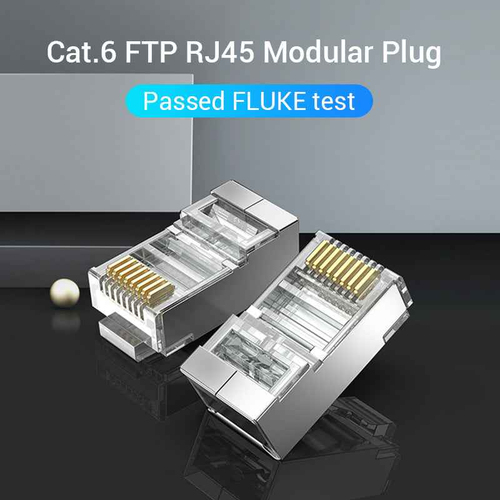CAT.6A UTP RJ45 MODULAR PLUG TR ANSPARENT 50 PACK