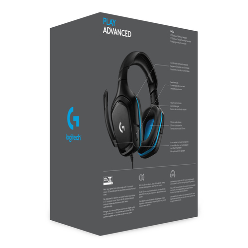 LOGITECH HEADSET G432 GAMING WIRED LEATHERETTE USB