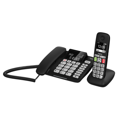 Gigaset DL780 Plus DECT-Schnurgebundenes Telefon/Schnurlostelefon - Schwarz - 1 Telefonleitung(en) - 1 Gleichzeitige Anruf