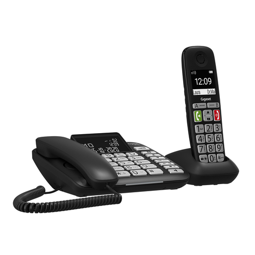 Gigaset DL780 Plus DECT-Schnurgebundenes Telefon/Schnurlostelefon - Schwarz - 1 Telefonleitung(en) - 1 Gleichzeitige Anruf