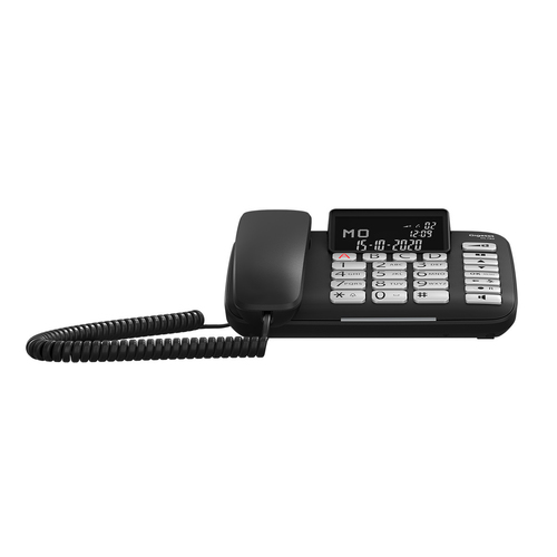Gigaset DL780 Plus DECT-Schnurgebundenes Telefon/Schnurlostelefon - Schwarz - 1 Telefonleitung(en) - 1 Gleichzeitige Anruf
