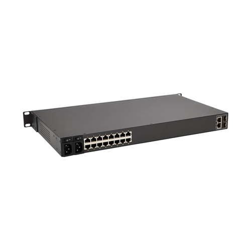 Tripp Lite B098-016 16-Port Console Server, USB Ports (2) - Dual GbE NIC, 16 Gb Flash, SD Card, Desktop/1U Rack, TAA. Auth