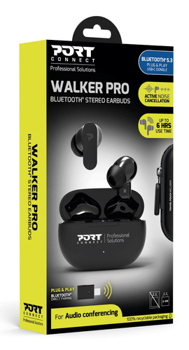 Port Connect True Wireless Earbud Stereo Earset - Microsoft Teams Certification - Binaural - In-ear - Bluetooth - 16 Ohm -