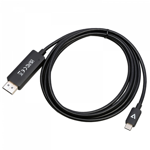 V7 V7USBCDP14-2M 2.01 m DisplayPort/USB-C Cabo A/V - Cable for Dispositivo áudio/vídeo, Monitor, Computador secretária, No