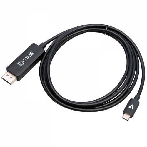 V7 V7USBCDP14-2M 2.01 m DisplayPort/USB-C Cabo A/V - Cable for Dispositivo áudio/vídeo, Monitor, Computador secretária, No