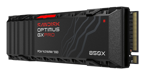 SanDisk Optimus GX PRO 850X. Capacidade da drive SSD: 4 TB, Fator de forma SSD: M.2, Velocidade de leitura: 7300 MB/s, Vel
