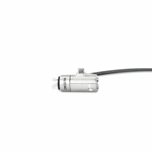 Dicota Cable Lock For Notebook, Projector, Printer - 30 cm Cable - Patented T-bar/Combination Lock - Silver - Steel, Zinc,