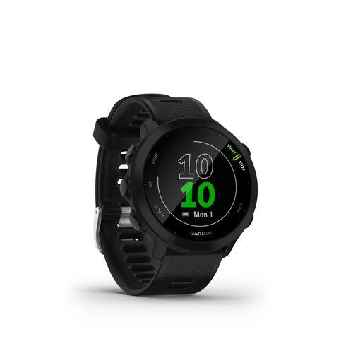 Garmin Forerunner 55. Dimensioni diagonale schermo: 2,64 cm (1.04"), Risoluzione del display: 208 x 208 Pixel. GPS (satell
