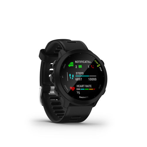Garmin Forerunner 55. Dimensioni diagonale schermo: 2,64 cm (1.04"), Risoluzione del display: 208 x 208 Pixel. GPS (satell