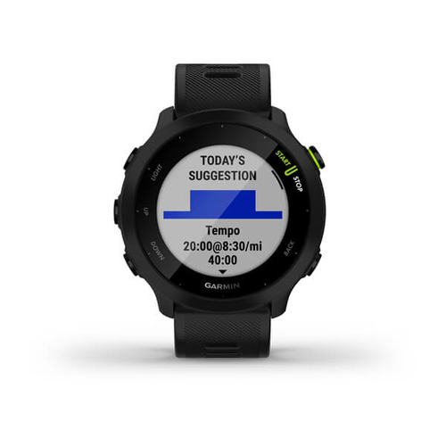 Garmin Forerunner 55. Dimensioni diagonale schermo: 2,64 cm (1.04"), Tecnologia display: MIP, Risoluzione del display: 208