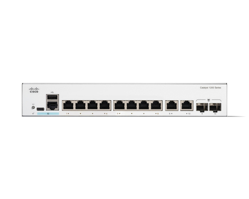 Cisco Catalyst 1200 C1200-8T-E-2G 10 Ports Manageable Ethernet Switch - Gigabit Ethernet - 1000Base-X, 10/100/1000Base-T -
