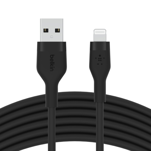 Belkin BOOST↑CHARGE Flex 3 m Lightning/USB Data Transfer Cable for iPhone, iPad, iPod, iPad Pro, iPad Air - First End: 1 x