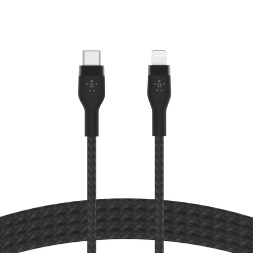 Belkin BoostCharge Pro Flex 2,99 m Lightning/USB-C Datentransferkabel - Cable for iPhone, iPad, iPod, iPad Air, iPad Pro, 