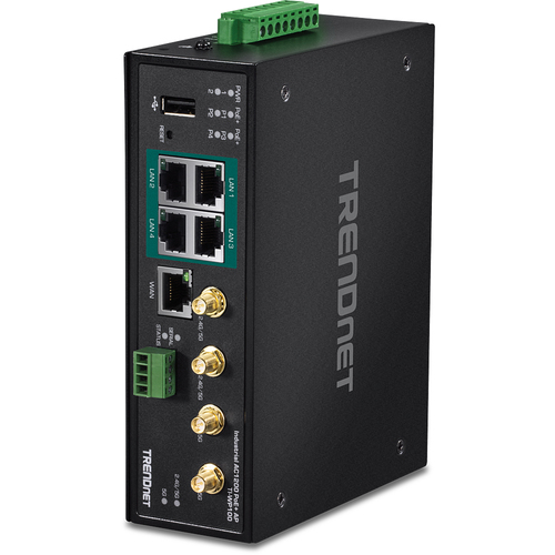 TRENDnet TI-WP100 Wi-Fi 5 IEEE 802.11ac Ethernet Drahtlos Router - TAA-konform - Dualband - 2,40 GHz ISM-Band - 5 GHz UNII