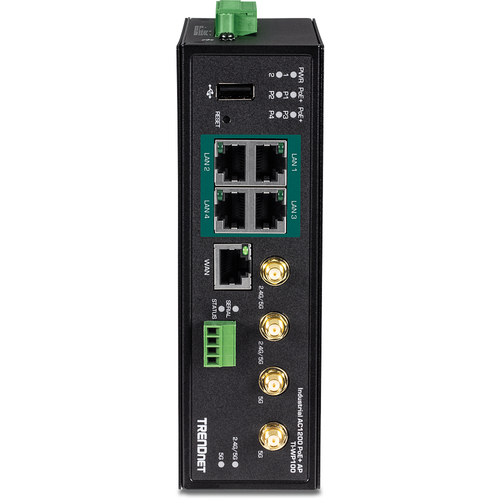 TRENDnet TI-WP100 Wi-Fi 5 IEEE 802.11ac Ethernet Drahtlos Router - TAA-konform - Dualband - 2,40 GHz ISM-Band - 5 GHz UNII
