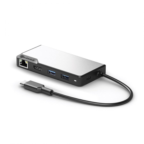 Alogic Fusion ALPHA USB-Typ C Docking Station - Grau - 4K - 3840 x 2160 - 3 x USB-Anschlüsse - 2 x USB 3.0 - USB Typ-A - U