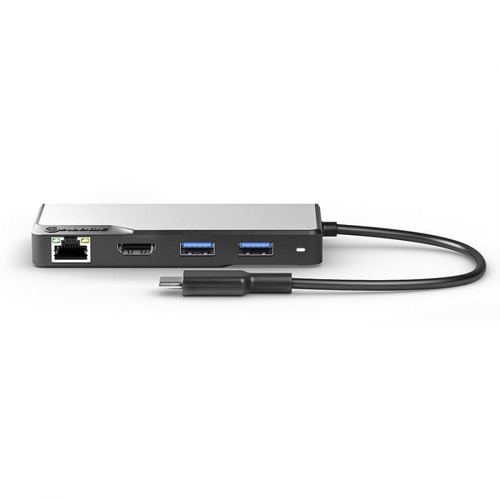 Alogic Fusion ALPHA USB-Typ C Docking Station - Grau - 4K - 3840 x 2160 - 3 x USB-Anschlüsse - 2 x USB 3.0 - USB Typ-A - U