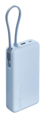 Xiaomi 67W Power Bank 20000. Capacidade da bateria: 20000 mAh, Tecnologia da bateria: Ião-lítio. Voltagem da bateria: 11,1