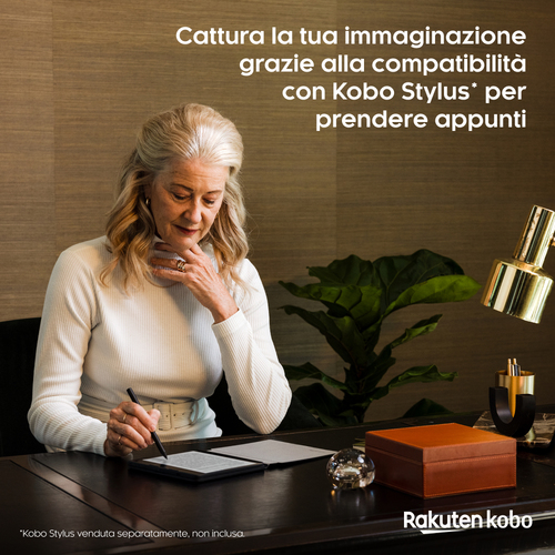 Lettore di testo digitale Kobo Sage - 32 GB Flash - 20,3 cm (8") Display - Touchscreen - 1440 x 1920 - LAN wireless - Blue