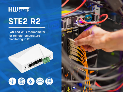HW group STE2 R2. Produkttyp: Temperatursensor, Measuring functions: Umgebungstemperatur. Energiequelle: PoE, Gleichstrom,