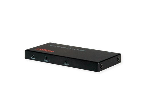 Roline 2-Wege HDMI-Splitter - Schwarz - 3840 x 2160 - 1 x HDMI Ein - 2 x HDMI Aus
