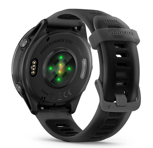 Garmin Forerunner 570 Smartwatch - 47 mm Case Height - Nero Colore della struttura - Alluminio Materiale della struttura -