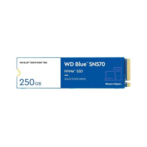 WD Blue Solid State-Laufwerk - M.2 2280 Intern - 250 GB - PCI Express NVMe (PCI Express NVMe 3.0 x4) - 150 TB TBW - 3300 M