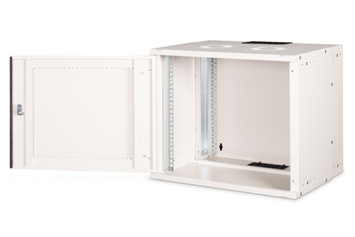 Digitus SOHO PRO 9U Wandmontierbar Geschlossener Schrank Rackschrank für Networking - Hellgrau - Stahl, Blech - 60 kg Maxi