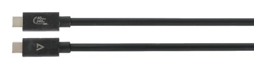 V7 V7USB4-1.2M 1.20 m USB-C Data Transfer Cable - First End: 1 x USB4 Thunderbolt 4 Type C - Male - Second End: 1 x USB4 T