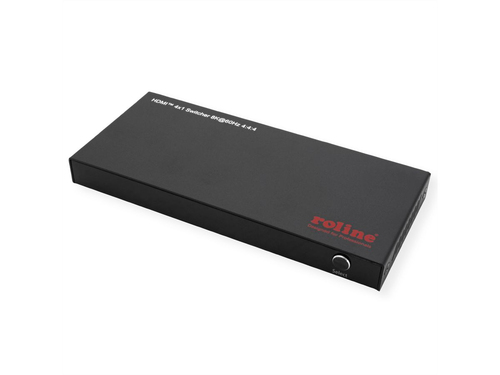 Roline Audio/Video Switchbox - Cable - 7680 x 4320 - 8K - 4 Input Device - 1 Display - Monitor, Projector, TV - 1 x USB - 