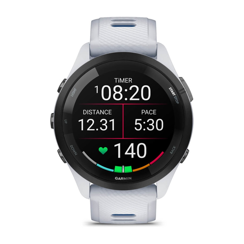 Garmin Forerunner 265. Display diagonal: 3.3 cm (1.3"), Display technology: AMOLED, Display resolution: 416 x 416 pixels, 