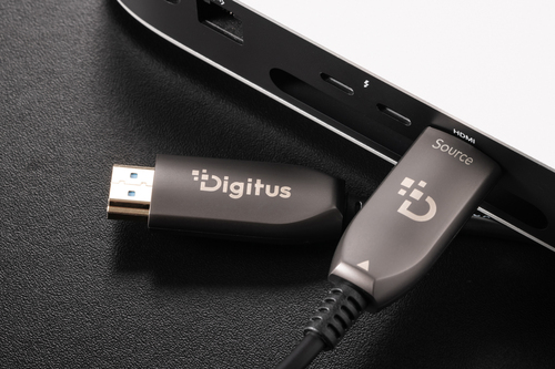Digitus 100 m Hybrid-Glasfaserkabel AV-Kabel - 1 Stück - Cable for Audio-/Video-Gerät, Digital-Signage-Display, HDTV, Disp