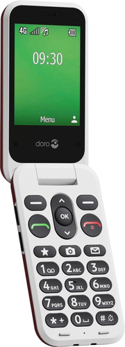 Doro Leva E30 Feature Phone - Flexibler faltbarer Bildschirm - 4G - Weiß, Rot - Flip - kein SIM-Lock