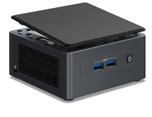 Intel NUC 11 Pro. Tipo de chassis: UCFF, Tipo de produto: Mini PC barebone. Tipos de memórias compatíveis: DDR4-SDRAM, Qua