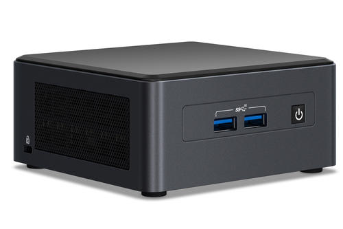 Intel NUC 11 Pro. Tipo de chassis: UCFF, Tipo de produto: Mini PC barebone. Tipos de memórias compatíveis: DDR4-SDRAM, Qua