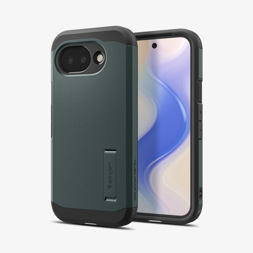 Spigen Tough Armor (Mag Fit) Pixel 10a Case Abyss Green. Case type: Cover, Brand compatibility: Google, Compatibility: Pix
